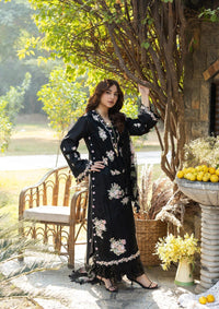 ELAF-3PC LAWN CHIKAN EMBROIDERED SHIRT WITH CHIFFON PRINTED EMB DUPATTA AND TROUSER-BIC-4811