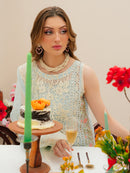 MAHNUR-3PC LAWN CHIKANKAARI EMBROIDERED SHIRT WITH KHAADI NET EMBROIDERED DUPATTA AND TROUSER -BIC-4749