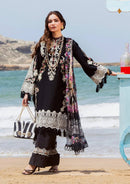 ELAF-3PC LAWN EMBROIDERED SHIRT WITH CHIFFON PRINTED DUPATTA AND EMB TROUSER-BIC-4697