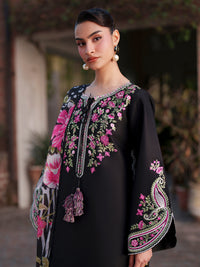 MAHNUR-3PIECE LAWN EMBROIDERED SHIRT WITH CHIFFON PRINTED DUPATTA AND TROUSER-BIC-4854