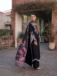 MAHNUR-3PIECE LAWN EMBROIDERED SHIRT WITH CHIFFON PRINTED DUPATTA AND TROUSER-BIC-4854