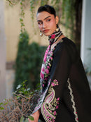 MAHNUR-3PIECE LAWN EMBROIDERED SHIRT WITH CHIFFON PRINTED DUPATTA AND TROUSER-BIC-4854