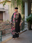 MAHNUR-3PIECE LAWN EMBROIDERED SHIRT WITH CHIFFON PRINTED DUPATTA AND TROUSER-BIC-4854