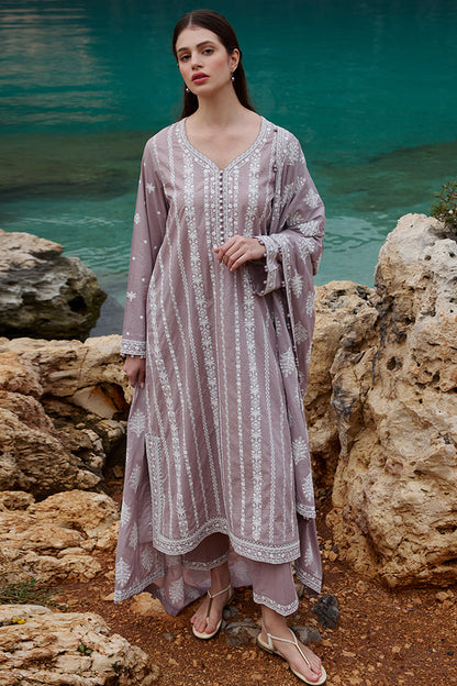IMAGE-3PC LAWN EMBROIDERED WITH LAWN HEAVY EMBROIDERED READY TO WEAR DUPATTA -BIC-3696