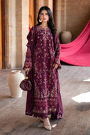 FLORENT-3PC DHANAK EMBROIDERED SHIRT WITH DHANAK EMBROIDERED SHAWL AND TROUSER-BIC-5046