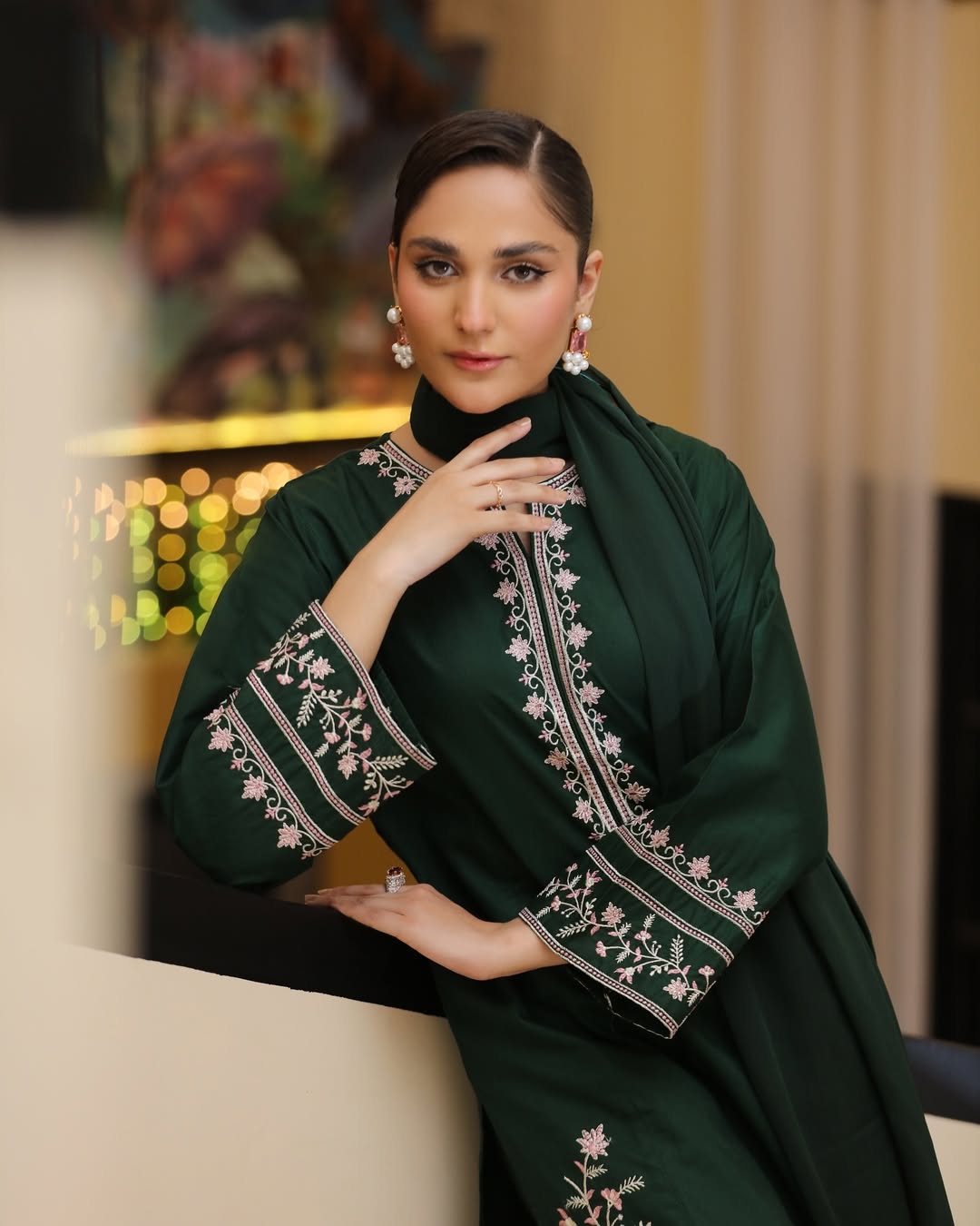 FEROZAE-3PC LAWN EMBROIDERED SHIRT WITH BAMBER CHIFFON DUPATTA AND TROUSER-BIC-3635