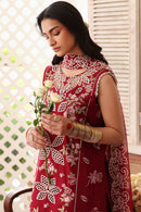 MAHNUR-3PC LAWN EMBROIDERED SHIRT WITH MONARK EMBROIDERED DUAPATTA AND TROUSER-BIC-3717