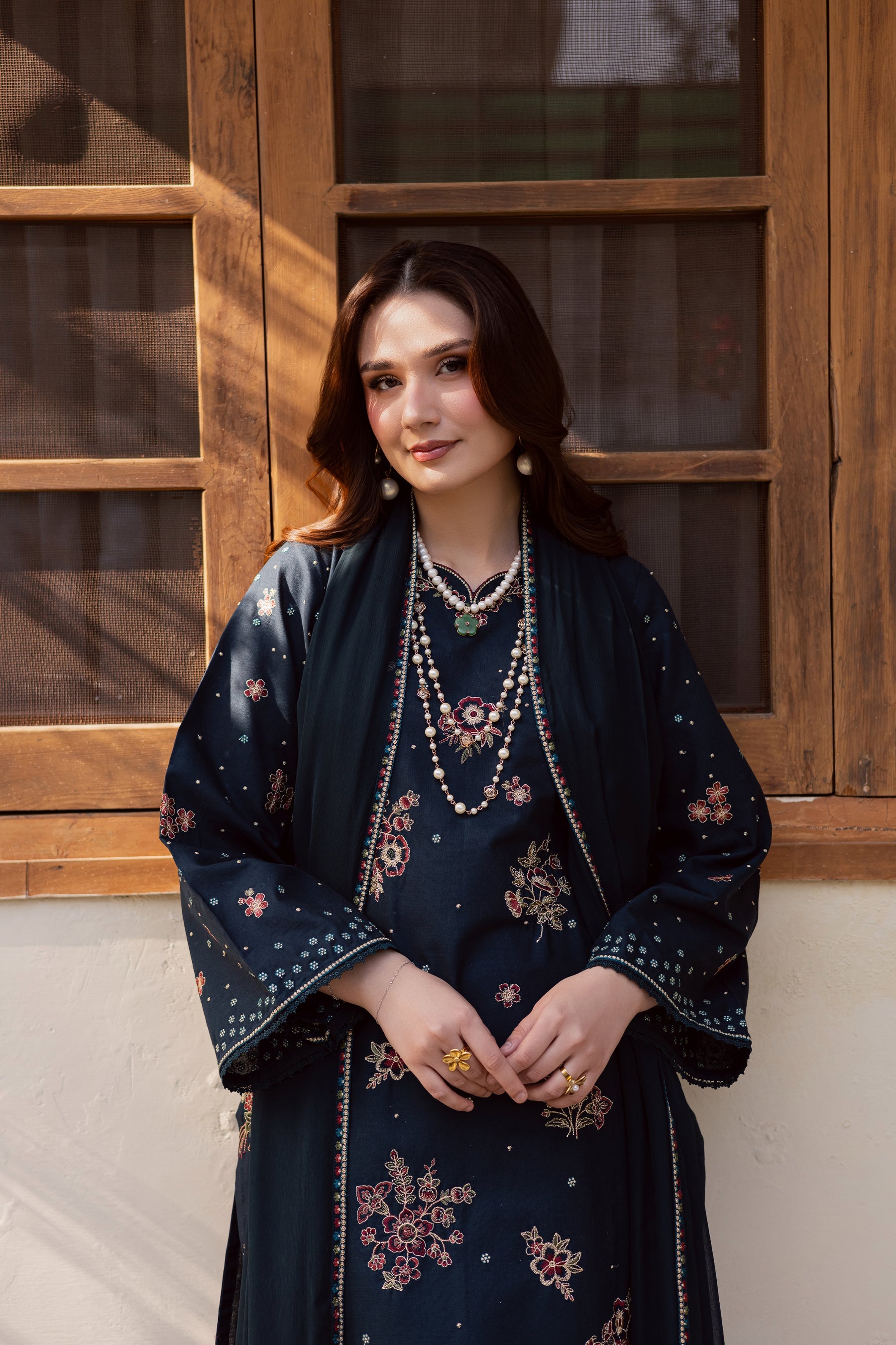 BATIK-3PC LAWN SEQUIN EMBROIDERED SHIRT WITH CHIFFON EMBROIDERED DUPATTA AND TROUSER-BIC-4863