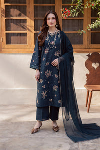 BATIK-3PC LAWN SEQUIN EMBROIDERED SHIRT WITH CHIFFON EMBROIDERED DUPATTA AND TROUSER-BIC-4863