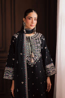 BATIK-3PC DHANAK EMBROIDERED SHIRT WITH CHIFFON EMBROIDERED DUPATTA AND EMB TROUSER-BIC-5194