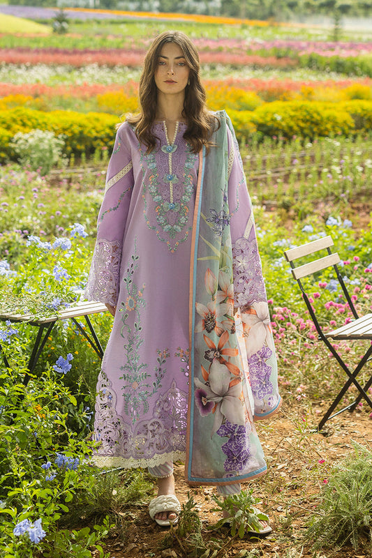 MUSHQ - 3PC LAWN EMBROIDERED SHIRT WITH CHIFFON PRINTED DUPATTA AND TROUSER - BIC-3827