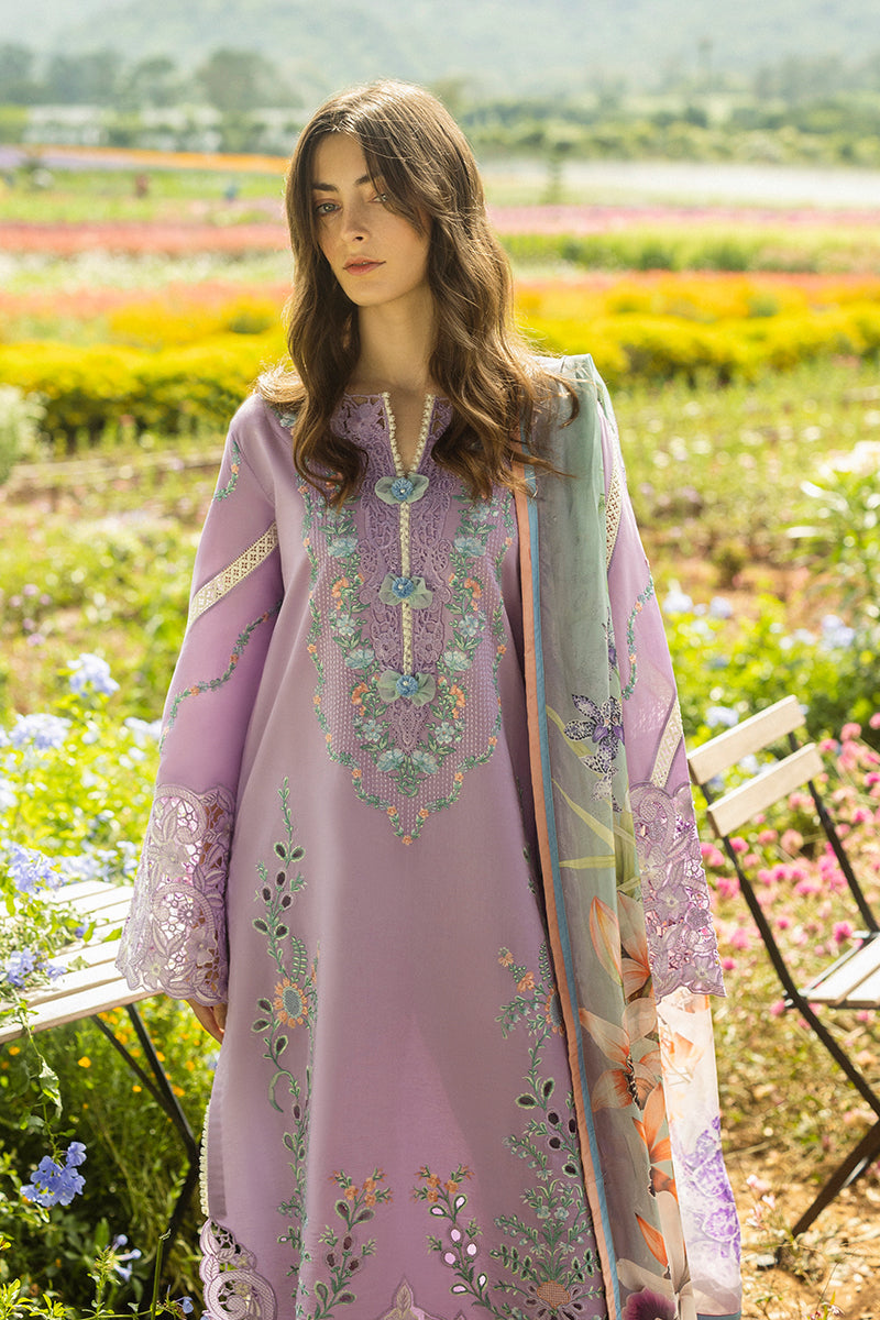 MUSHQ-3PC DHANAK EMBROIDERED SHIRT WITH COUTRAI WOOL PRINTED SHAWL AND TROUSER-BIC-4018