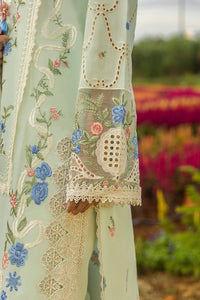 MUSHQ-3PC DHANAK CHIKAN EMBROIDERED SHIRT WITH COURTRAI WOOL PRINTED SHAWL AND TROUSER-BIC-4247