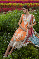 MUSHQ-3PC LAWN EMBROIDERED SHIRT WITH CHIFFON PRINT DUPATTA & TROUSER-BIC-3730