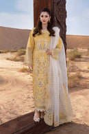 RANG RASIYA-3PC LAWN LASERCUTWORK EMBROIDERED SHIRT WITH KHAADI NET EMBROIDERED DUPATTA AND TROUSER -BIC-4769