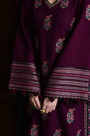 BATIK-3PC KARANDI EMBROIDERED SHIRT WITH DHANAK EMBROIDERED SHAWL AND TROUSER-BIC-4331