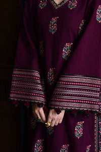BATIK-3PC KARANDI EMBROIDERED SHIRT WITH DHANAK EMBROIDERED SHAWL AND TROUSER-BIC-4331
