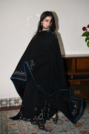 ZAIB-3PC DHANAK EMBROIDERED SHIRT WITH DHANAK EMBROIDERED SHAWL AND TROUSER-BIC-4386