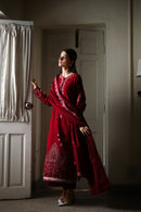 BATIK-3PC DHANAK EMBROIDERED SHIRT WITH DHANAK EMBROIDERED SHAWL AND EMB TROUSER -BIC-5036