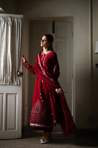 BATIK-3PC DHANAK EMBROIDERED SHIRT WITH DHANAK EMBROIDERED SHAWL AND EMB TROUSER -BIC-5036
