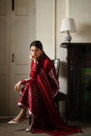 BATIK-3PC DHANAK EMBROIDERED SHIRT WITH DHANAK EMBROIDERED SHAWL AND EMB TROUSER -BIC-5036