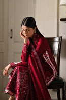 BATIK-3PC DHANAK EMBROIDERED SHIRT WITH DHANAK EMBROIDERED SHAWL AND EMB TROUSER -BIC-5036