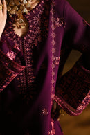 ZAIB-2PIECE DHANAK EMBROIDERED SHIRT WITH DHANAK EMBROIDERED SLEEVES-BIC-15071