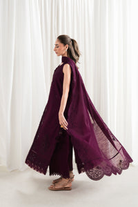 ZAIB-3PC LAWN EMBROIDERED SHIRT WITH KHADDI NET EMB DUPATTA AND TROUSER-BIC-4922