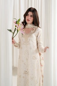 ZAIB-3PC LAWN CHIKAN EMBROIDERED SHIRT WITH SILK PRINTED DUPATTA AND TROUSER-BIC-4902