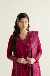 ZAIB-3PC LAWN EMBROIDERED SHIRT WITH KHADDI NET EMBROIDERED DUPATTA AND TROUSER-BIC-4779
