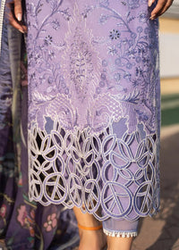 MUSHQ-3PC DHANAK EMBROIDERED SHIRT WITH COURTRAI PRINTED SHAWL & TROUSER- BIC-4070