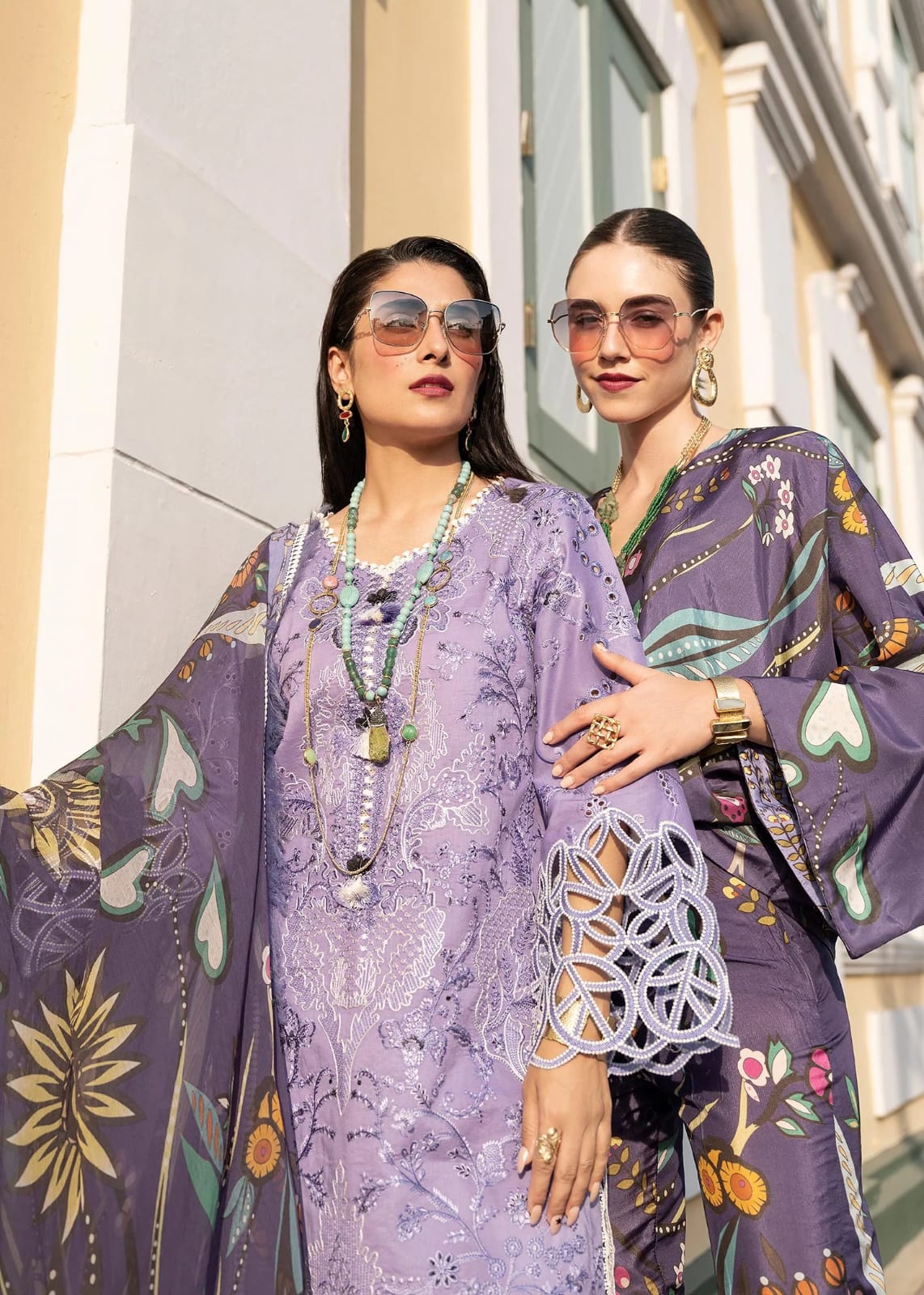 MUSHQ-3PC LAWN EMBROIDERED SHIRT WITH MONARK PRINT DUPATTA AND TROUSER-BIC-3551