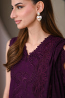 ZAIB-3PC LAWN EMBROIDERED SHIRT WITH KHADDI NET EMBROIDERED DUPATTA AND TROUSER-4814