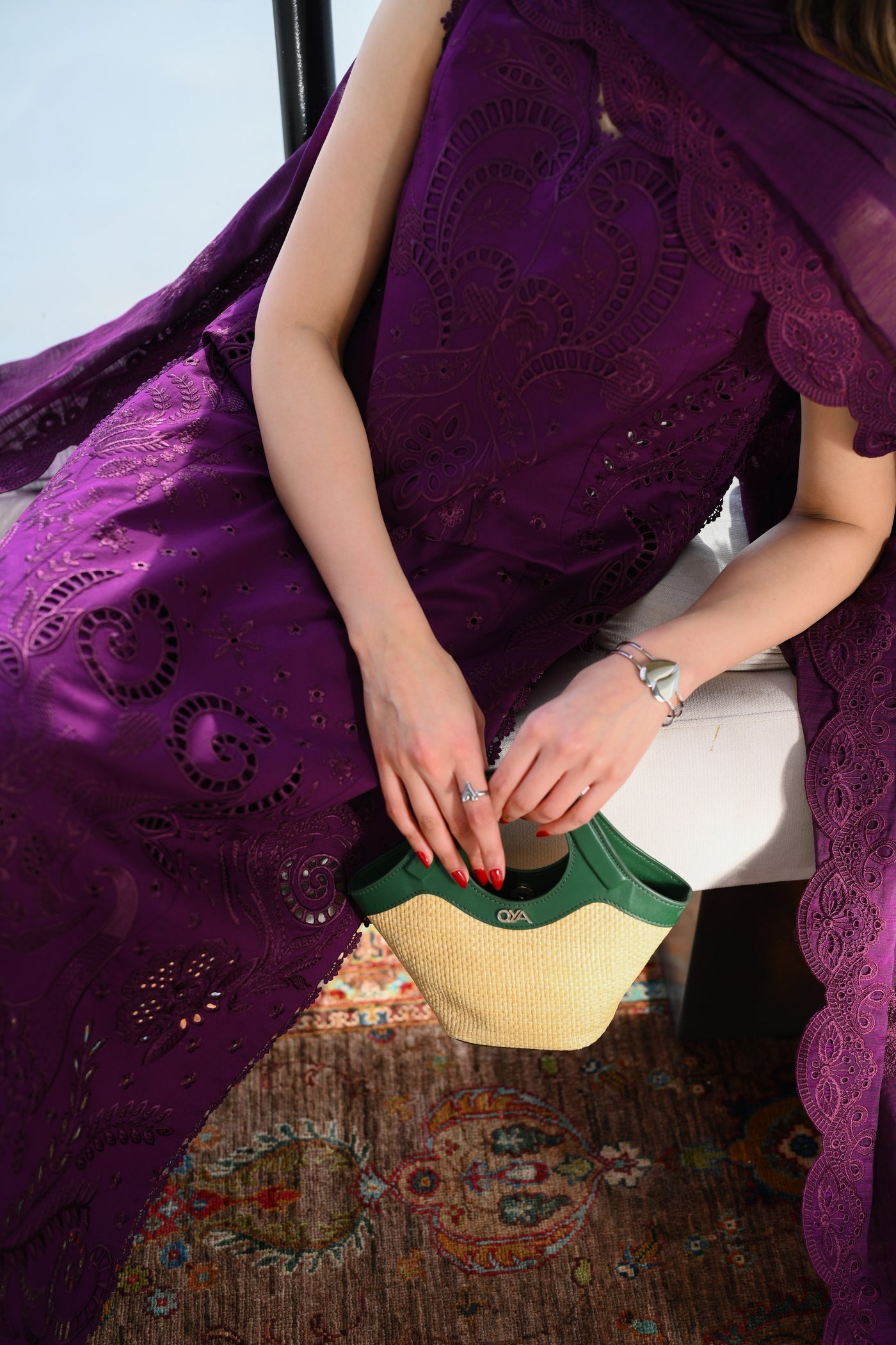 ZAIB-3PC LAWN EMBROIDERED SHIRT WITH KHADDI NET EMBROIDERED DUPATTA AND TROUSER-4814