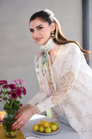 ZAIB-3PC LAWN CHIKAN EMBROIDERED SHIRT WITH CHIFFON PRINTED DUPATTA AND TROUSER-BIC-4881