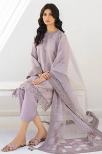JAZMIN- 3PC LAWN HEAVY EMBROIDERED SHIRT WITH ORGANZA EMBROIDERED READY TO WEAR DUPATTA-BIC-3643