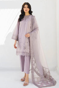JAZMIN- 3PC LAWN HEAVY EMBROIDERED SHIRT WITH ORGANZA EMBROIDERED READY TO WEAR DUPATTA-BIC-3643