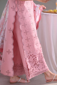 ZAIB-3PC LAWN CHIKAN EMBROIDERED SHIRT WITH CHIFFON PRINTED DUPATTA AND TROUSER-BIC-4880