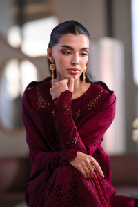 ZAIB-3PC LAWN CHIKAN EMBROIDERED SHIRT WITH KHADDI NET EMB DUPATTA AND TROUSER-BIC-4896