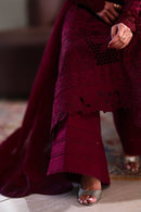 ZAIB-3PC LAWN CHIKAN EMBROIDERED SHIRT WITH KHADDI NET EMB DUPATTA AND TROUSER-BIC-4896