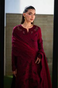 ZAIB-3PC LAWN CHIKAN EMBROIDERED SHIRT WITH KHADDI NET EMB DUPATTA AND TROUSER-BIC-4896