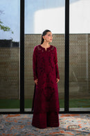 ZAIB-3PC LAWN CHIKAN EMBROIDERED SHIRT WITH KHADDI NET EMB DUPATTA AND TROUSER-BIC-4896