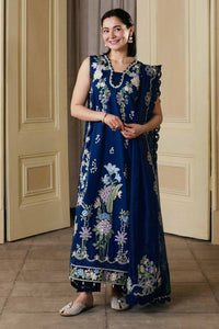 MARYAM HUSSAIN-3PC LAWN EMBROIDERED SHIRT WITH KHADDI NET EMB DUPATTA AND TROUSER-BIC-4910