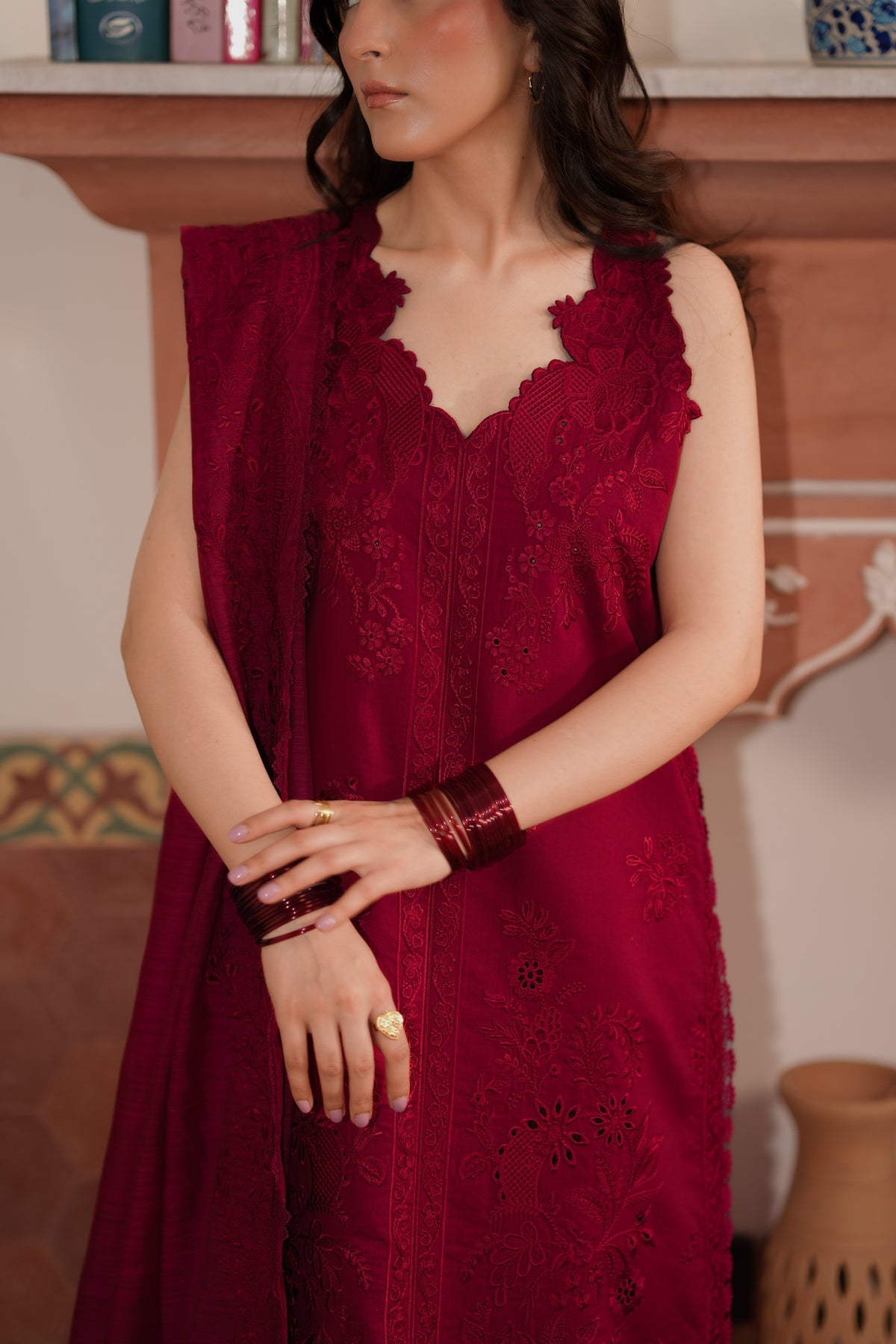 ZAIB-3PC LAWN HEAVY EMBROIDERED SHIRT WITH KHADDI NET EMB DUPATTA AND EMB TROUSER-BIC-4890
