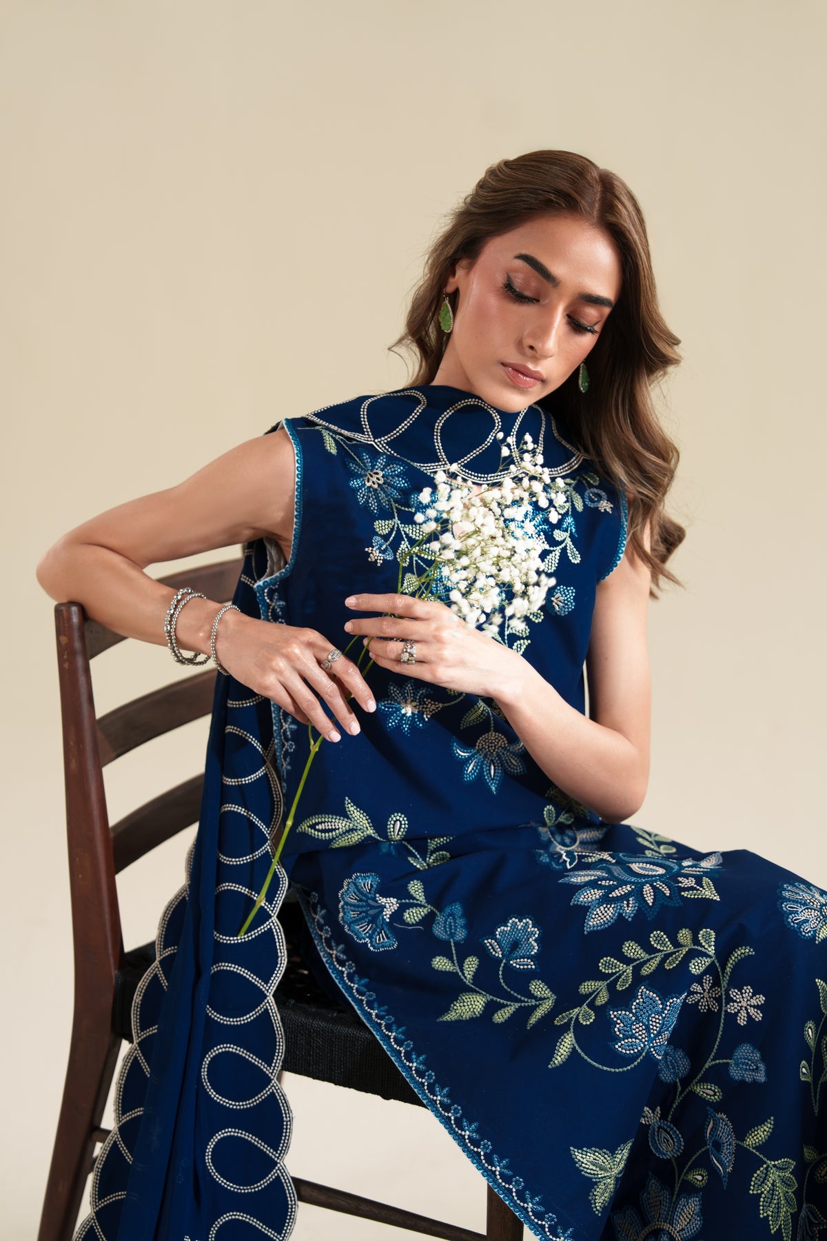 ZAIB-3PC LAWN EMBROIDERED SHIRT WITH CHIFFON EMB DUPATTA AND EMB TROUSER-BIC-4919