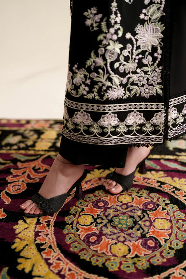 ZAIB-3PC LAWN EMBROIDERED SHIRT WITH KHADDI NET EMB DUPATTA AND TROUSER-BIC-4923