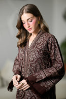 ZAIB-3PC KARANDI EMBROIDERED SHIRT WITH KARANDI EMBROIDERED SHAWL AND TROUSER -BIC-5294