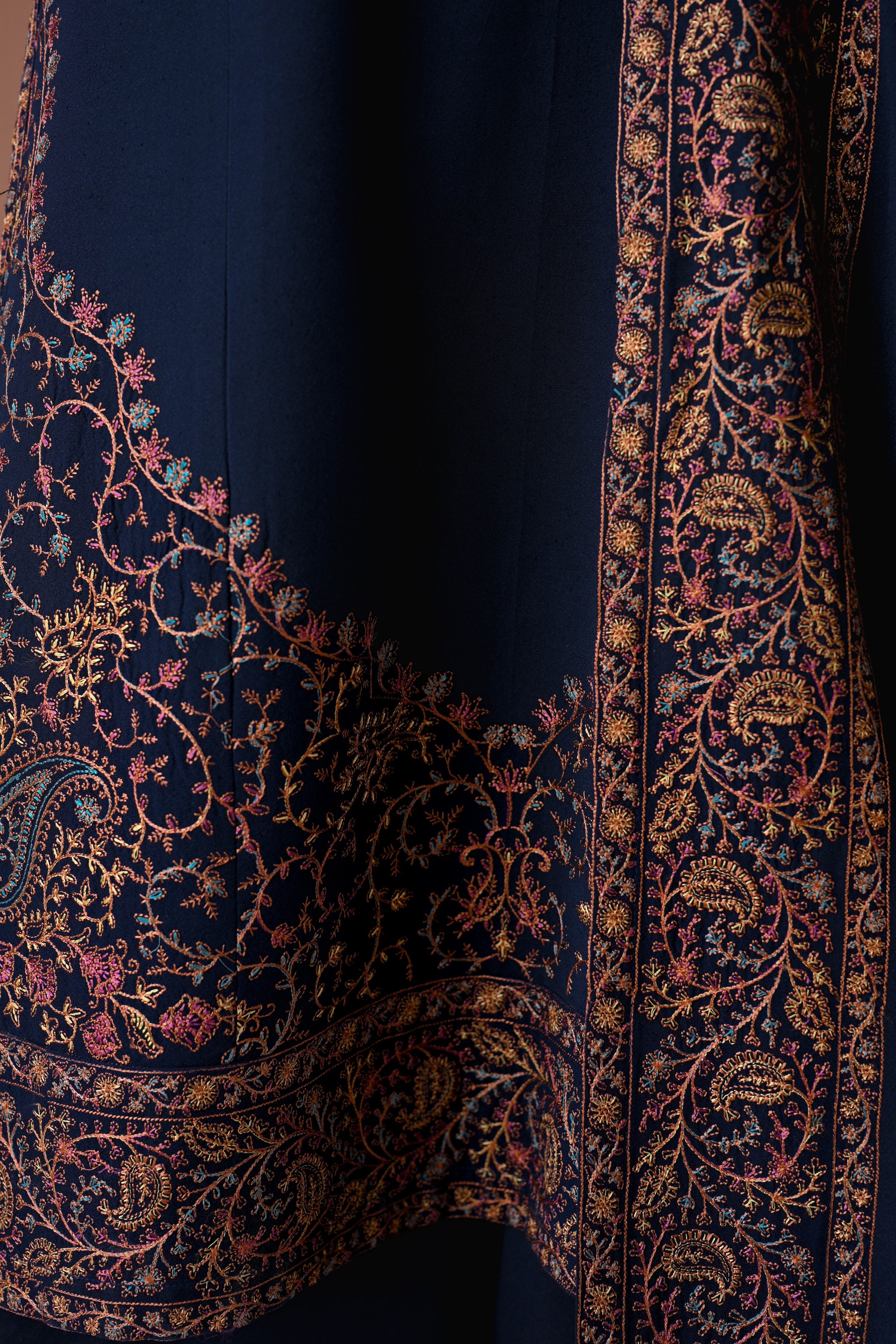 BATIK-3PC DHANAK EMBROIDERED SHIRT WITH DHANAK EMBROIDERED SHAWL AND TROUSER-BIC-4358