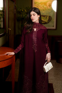 ZAIB-3PC KARANDI EMBROIDERED SHIRT WITH KARANDI EMBROIDERED SHAWL AND TROUSER-BIC-5316