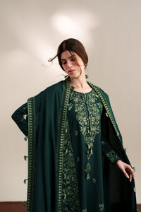 ZAIB-3PC KARANDI EMBROIDERED SHIRT WITH KARANDI EMBROIDERED SHAWL AND TROUSER-BIC-5315